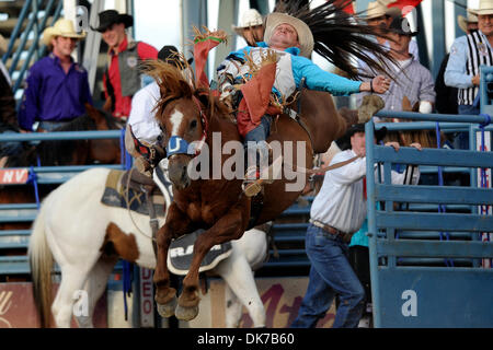 18. Juni 2011 - Reno, Nevada, USA - Heide Ford Slocum, reitet TX Zinnober Kate beim Reno Rodeo. (Kredit-Bild: © Matt Cohen/Southcreek Global/ZUMAPRESS.com) Stockfoto