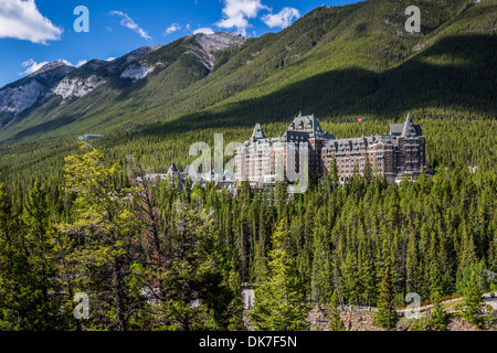 Das Fairmont Banff Springs Hotel in Banff, Alberta, Kanada. Stockfoto