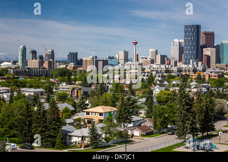 Die Skyline der Stadt von Calgary, Alberta, Kanada Stockfoto