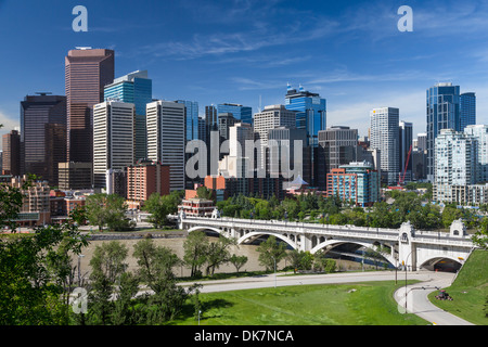 Die Skyline der Stadt von Calgary, Alberta, Kanada Stockfoto