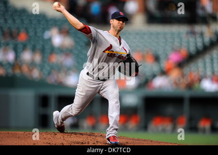 29. Juni 2011 - Baltimore, Maryland, USA - St. Louis Cardinals Pitcher Chris Carpenter (29) beginnend wirft während des Spiels zwischen die St.Lewis Kardinäle und der Baltimore Orioles, die Kardinäle Führung 4-1 bis 3 (Credit-Bild: © TJ Root/Southcreek Global/ZUMApress.com) Stockfoto