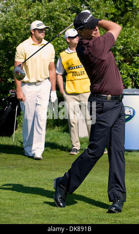 15. Juli 2011 spielt in der ersten Runde der 21. jährlichen amerikanischen Jahrhundert Meisterschaften auf dem Golfplatz Edgewood Tahoe - Stateline, Nevada, USA - Stein Phillips.  Ein Preisgeld von 600.000 Dollar bietet der made-for-TV-ACC, im Besitz und von NBC Sports ausgestrahlt premier Promi-Golfturnier der Welt. (Kredit-Bild: © Brian Cahn/ZUMAPRESS.com) Stockfoto