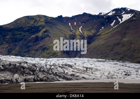 Skaftafellsjökull Gletscher Vatnajökull-Nationalpark, Island Stockfoto