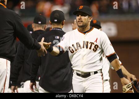 18. Juli 2011 - San Francisco, Kalifornien, USA - während die MLB-Spiel zwischen den San Francisco Giants und die Los Angeles Dodgers. Die San Francisco Giants gewinnen das Spiel mit 5: 0. (Kredit-Bild: © Dinno Kovic/Southcreek Global/ZUMAPRESS.com) Stockfoto