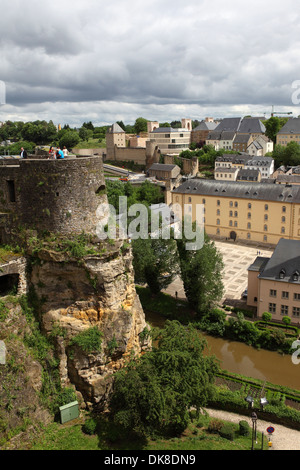 Die Bock-Kasematten in Luxemburg. Stockfoto