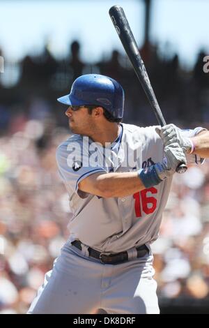 20. Juli 2011 - San Francisco, Kalifornien, USA - Los Angeles Dodgers Recht Fielder Andre Ethier (16) at bat während der MLB-Spiel zwischen den San Francisco Giants und die Los Angeles Dodgers. Die Los Angeles Dodgers gewinnen 1: 0. (Kredit-Bild: © Dinno Kovic/Southcreek Global/ZUMAPRESS.com) Stockfoto