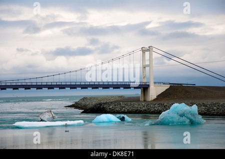 Eisberge, Jökulsárlón Lagune, Skaftafell, Island Stockfoto