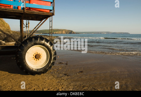 Meer-Traktor im Burgh Island/Bigbury-sur-mer Stockfoto