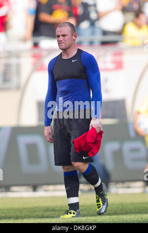 23. Juli 2011 - Chicago, Illinois, USA - Manchester United nach vorne Wayne Rooney (10) nach der internationalen Freundschaftsspiel zwischen Manchester United und Chicago Fire am Soldier Field in Chicago, IL. Manchester United besiegte das Feuer 3: 1. (Kredit-Bild: © Geoffrey Siehr/Southcreek Global/ZUMAPRESS.com) Stockfoto