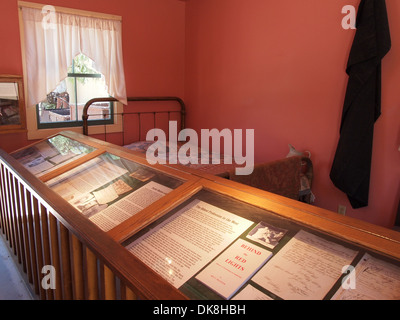 Innere Erholung einer Krippe, einem kleinen Gebäude, wo Prostituierte bekannt als verschmutzte Tauben Kunden in Tombstone AZ bedient Stockfoto