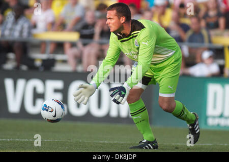 24. Juli 2011 - Columbus, Ohio, stellt US - Newcastle United Torhüter Steve Harper (1) den Ball wieder im Spiel in der ersten Hälfte des Spiels zwischen Newcastle United FC und Columbus Crew Crew Stadium, Columbus, Ohio.  New Castle United besiegte Columbus 3-0. (Kredit-Bild: © Scott Stuart/Southcreek Global/ZUMAPRESS.com) Stockfoto