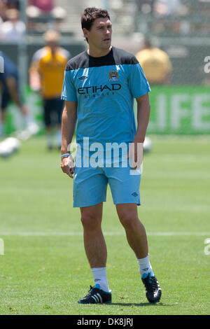 24. Juli 2011 - Carson, Kalifornien, USA - Manchester City FC Mittelfeldspieler Gareth Barry #18 vor dem World Football Challenge-Spiel zwischen den aktuellen FA Cup Champions Manchester City und Los Angeles Galaxy im Home Depot Center. Stadt fuhr fort, um die Galaxie in einem Shoot out zu besiegen, nach 90 Minuten bei 1-1 gebunden. (Kredit-Bild: © Brandon Parry/Southcreek Global/ZUMAPRESS. Stockfoto