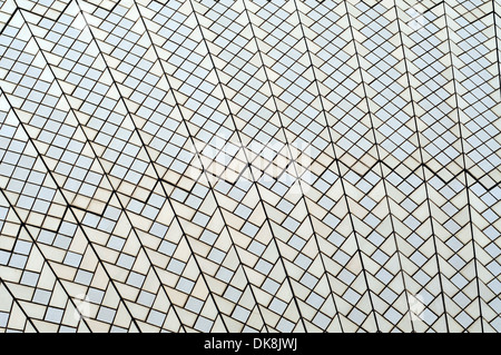 Zahlreiche Platten auf dem Dach des Sydney Opera House Stockfoto