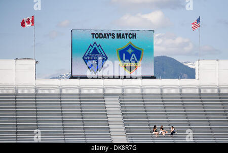 30. Juli 2011 Spiel - Vancouver, British Columbia, Kanada - Fans früh ankommen, die Major League Soccer (MLS) zwischen der Vancouver Whitecaps und Los Angeles Galaxy im Empire Field. (Kredit-Bild: © David Bukach/ZUMAPRESS.com) Stockfoto