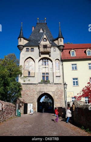 Tor in die Albrechtsburg, Meissen, Sachsen, Deutschland Stockfoto