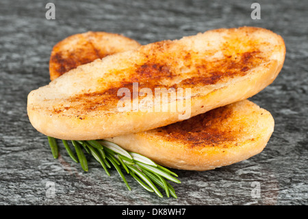 Gegrilltes Brot Stockfoto