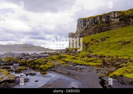 Rande der Wasserfall Dettifoss, Vatnajökull National Park, Jokulsargljufur, Island Stockfoto