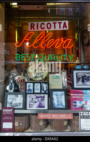 Alleva Käse Lagern in Little Italy in New York City Stockfoto