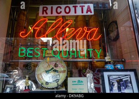 Alleva Käse Lagern in Little Italy in New York City Stockfoto