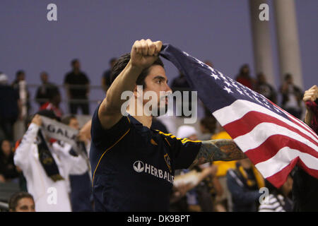 16. August 2011 - Carson, Kalifornien, USA - Fans bei der CONCACAF Champions League-match zwischen Los Angeles Galaxy und Motagua aus Honduras. (Kredit-Bild: © James Rodriguez/ZUMAPRESS.com) Stockfoto