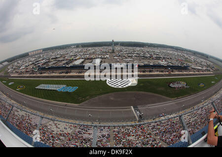 20. August 2011 - Brooklyn, Michigan, USA - Gesamtansicht des Michigan International Speedway während der VFW-200. (Kredit-Bild: © Rey Del Rio/Southcreek Global/ZUMAPRESS.com) Stockfoto