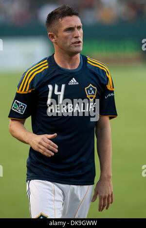 20. August 2011 - Carson, Kalifornien, USA - Los Angeles Galaxy weiterleiten Robbie Keane #14 vor der Major League Soccer-Spiel zwischen den San José Earthquakes und die Los Angeles Galaxy im Home Depot Center. (Kredit-Bild: © Brandon Parry/Southcreek Global/ZUMAPRESS.com) Stockfoto