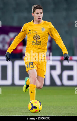 Firenze, Italien. 2. Dezember 2013. Jorginho (Hellas) Football / Soccer: italienische "Serie A" match zwischen Fiorentina 4-3 Hellas Verona am Stadion Artemio Franchi in Florenz, Italien. Bildnachweis: Maurizio Borsari/AFLO/Alamy Live-Nachrichten Stockfoto