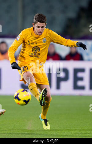 Firenze, Italien. 2. Dezember 2013. Jorginho (Hellas) Football / Soccer: italienische "Serie A" match zwischen Fiorentina 4-3 Hellas Verona am Stadion Artemio Franchi in Florenz, Italien. Bildnachweis: Maurizio Borsari/AFLO/Alamy Live-Nachrichten Stockfoto