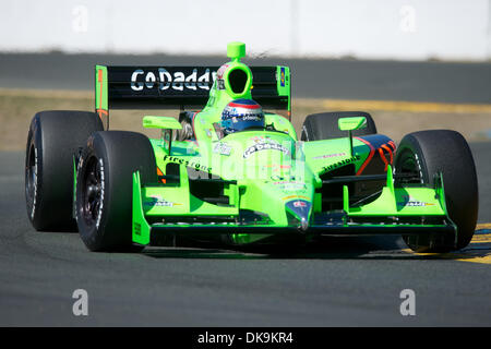 26. August 2011 - Sonoma, Kalifornien, USA - Team GoDaddy Fahrer Danica Patrick (7) von Roscoe, IL eine Trainingsrunde auf der Indy Grand Prix von Sonoma auf dem Infineon Raceway in Sonoma, CA nimmt. (Credit-Bild: © Matt Cohen/Southcreek Global/ZUMAPRESS.com) Stockfoto