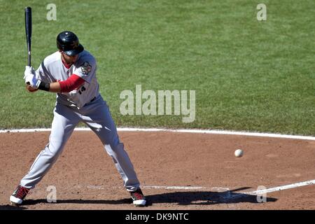 28. August 2011 - San Francisco, Kalifornien, USA - Houston Astros linker Feldspieler J.D. Martinez (14) at bat während der MLB-Spiel zwischen den San Francisco Giants und Houston Astros.  Die Houston Astros gewinnen das Spiel 4: 3 im elften Inning. (Kredit-Bild: © Dinno Kovic/Southcreek Global/ZUMAPRESS.com) Stockfoto