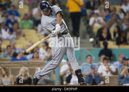 29. August 2011 - Los Angeles, Kalifornien, USA - San Diego Padres linker Feldspieler Kyle Leerzeichen #88 während der Major League Baseball Spiel zwischen den San Diego Padres und die Los Angeles Dodgers im Dodger Stadium. (Kredit-Bild: © Brandon Parry/Southcreek Global/ZUMAPRESS.com) Stockfoto