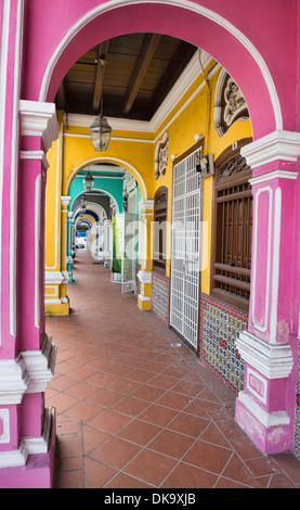 bunte Architektur im UNESCO-Welterbe Zone von Georgetown in Penang, Malaysia Stockfoto