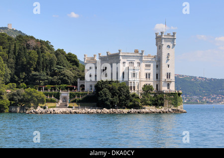 Triest (Italien): Schloss Miramare Stockfoto