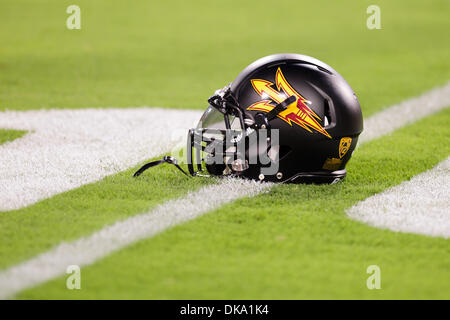 9. September 2011: The Arizona State Blackout Helm vor der NCAA Football-Spiel zwischen der Arizona State University Sun Devils und den Missouri Tigers im Sun Devil Stadium in Tempe, Arizona, von Sun Devils, 37-30 in der Overtime gewonnen. (Kredit-Bild: © Max Simbron/Cal Sport Media/ZUMAPRESS.com) Stockfoto