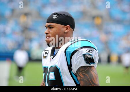 18. September 2011 - Charlotte, North Carolina, USA - Carolina Panthers Wide Receiver Steve Smith (89). Packers besiegen die Panthers 30-23 bei der Bank of America Stadium in Charlotte, North Carolina. (Kredit-Bild: © Anthony Barham/Southcreek Global/ZUMAPRESS.com) Stockfoto