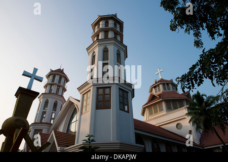 Infant Jesus Cathedral. Kollam. Kerala, Indien Stockfoto