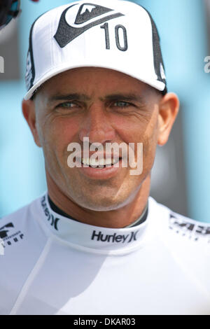 21. September 2011 - San Clemente, Kalifornien, USA - Kelly Slater gewinnt den ASP Hurley Pro am unteren Böcke in San Clemente, Kalifornien. (Kredit-Bild: © Josh Kapelle/Southcreek Global/ZUMAPRESS.com) Stockfoto