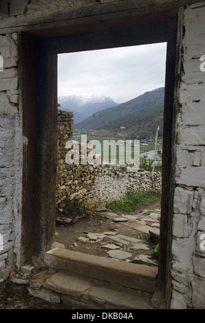 Rinpung Dzong. Großen Drukpa Kagyu buddhistisches Kloster und Festung. Paro. Innenansicht. Paro, Bhutan Stockfoto