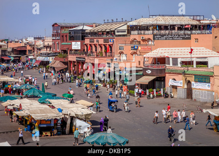 Djemaa el-Fna Platz in Marrakesch, Marokko Stockfoto