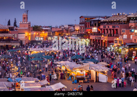 Djemaa el-Fna Platz in Marrakesch, Marokko Stockfoto