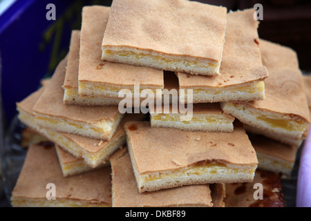 Käsekuchen mit Kürbis Stockfoto