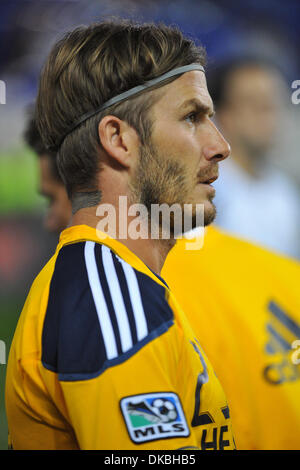 4. Oktober 2011 - Harrison, New Jersey, USA - Los Angeles Galaxy Mittelfeldspieler David Beckham (23) vor der Major League Soccer-Aktion im Red Bull Stadion in Harrison New Jersey (Credit-Bild: © Brooks Von Arx/Southcreek/ZUMAPRESS.com) Stockfoto