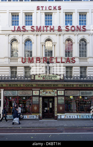 JAS Smith & Söhne Umbrella Shop in Bloomsbury. Stockfoto