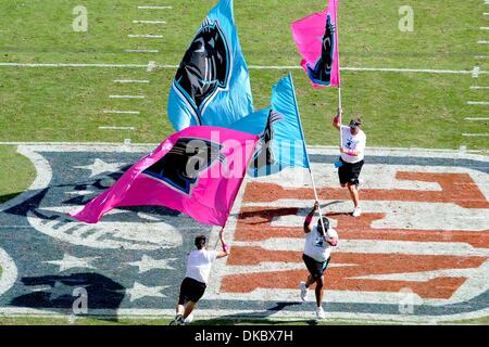 9. Oktober 2011 - Charlotte, North Carolina, USA - Carolina Panthers. Heiligen besiegen die Panthers 30-27 bei der Bank of America Stadium in Charlotte, North Carolina. (Kredit-Bild: © Anthony Barham/Southcreek/ZUMAPRESS.com) Stockfoto