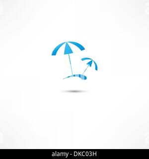 Strand Sonnenschirm Stock Vektor