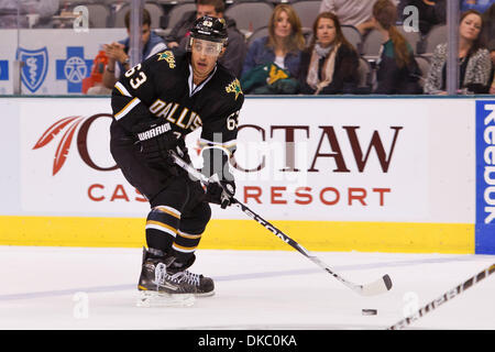 13. Oktober 2011 - Dallas, Texas, US - Dallas Stars nach vorn Mike Ribeiro (63) während der Aktion zwischen den Dallas Stars und die St. Louis Blues.  Dallas besiegt St.Louis 3-2 im American Airlines Center. (Kredit-Bild: © Andrew Dieb/Southcreek/ZUMAPRESS.com) Stockfoto
