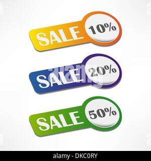 Verkauf-Aufkleber-set Stock Vektor