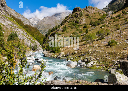 Rio-Ara, Nationalpark Ordesa und Monte Perdido, Huesca, Spanien, Europa. Stockfoto