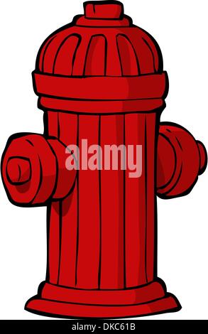 Hydrant auf einem weißen Hintergrund-Vektor-illustration Stock Vektor