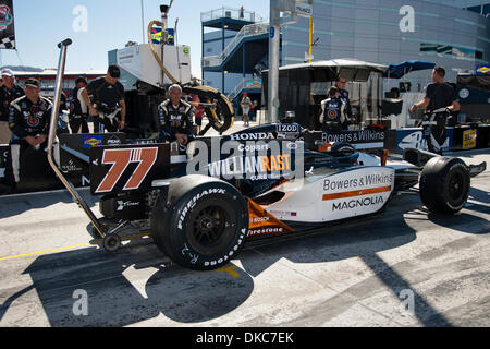 16. Oktober 2011 - Las Vegas, Nevada, USA - während die spannende IndyCar racing-Action bei der IZOD IndyCar Weltmeisterschaft auf dem Las Vegas Motor Speedway in Las Vegas, Nevada. (Kredit-Bild: © Matt Gdowski/Southcreek/ZUMAPRESS.com) Stockfoto